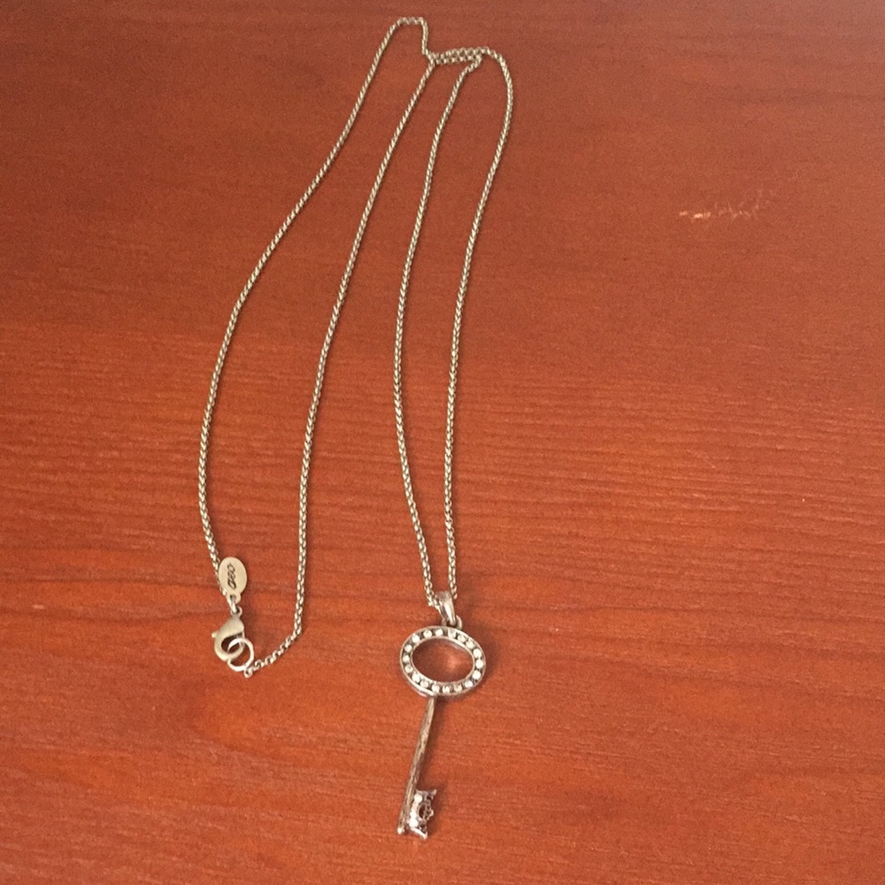 Distressed key necklace